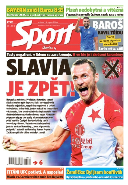 E-magazín Sport - 15.8.2020 - CZECH NEWS CENTER a. s.