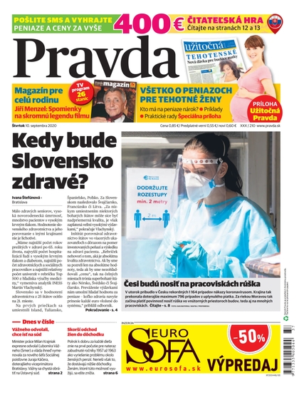 E-magazín Denník Pravda 10. 9. 2020 - OUR MEDIA SR a. s.