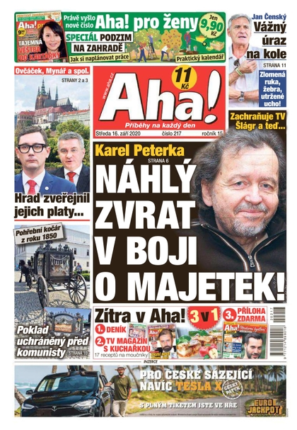 E-magazín AHA! - 16.9.2020 - CZECH NEWS CENTER a. s.