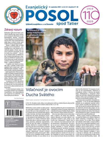 E-magazín Evanjelický POSOL spod Tatier 37/38/2020 - TRANOSCIUS a.s.