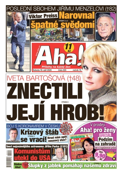 E-magazín AHA! - 19.9.2020 - CZECH NEWS CENTER a. s.