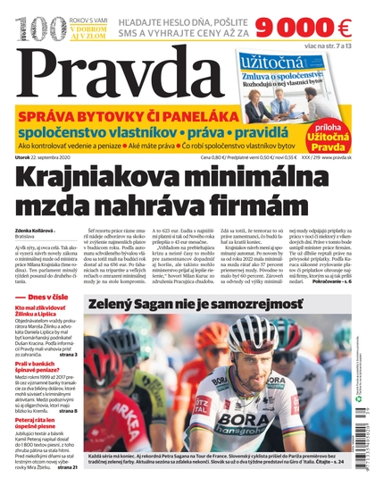 E-magazín Denník Pravda 22. 9. 2020 - OUR MEDIA SR a. s.