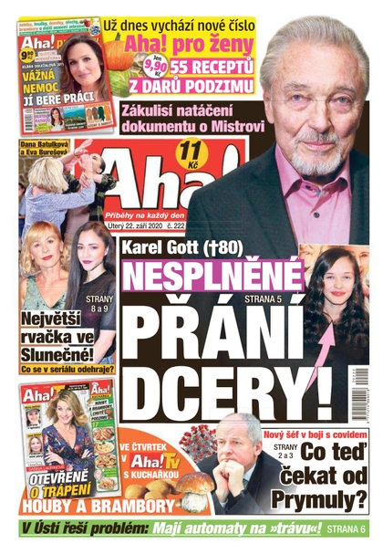 E-magazín AHA! - 22.9.2020 - CZECH NEWS CENTER a. s.