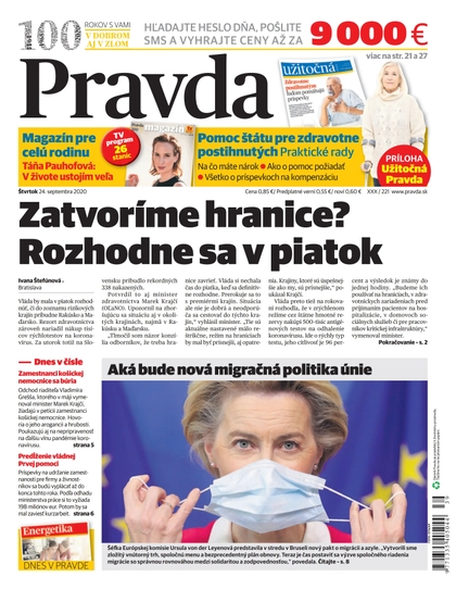 E-magazín Denník Pravda 24. 9. 2020 - OUR MEDIA SR a. s.