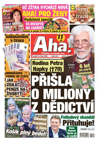 E-magazín AHA! - 19.10.2020 - CZECH NEWS CENTER a. s.