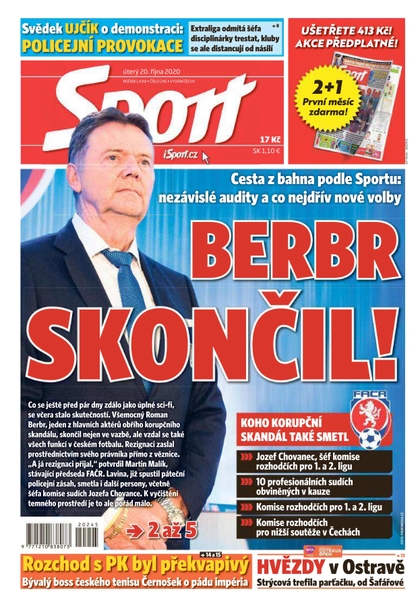 E-magazín Sport - 20.10.2020 - CZECH NEWS CENTER a. s.