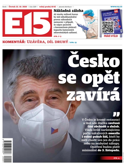 E-magazín E15 - 22.10.2020 - CZECH NEWS CENTER a. s.