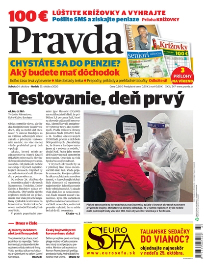 E-magazín Denník Pravda 24. 10. 2020 - OUR MEDIA SR a. s.