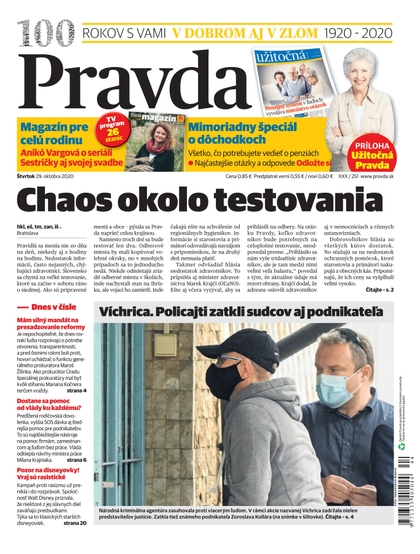 E-magazín Denník Pravda 29. 10. 2020 - OUR MEDIA SR a. s.