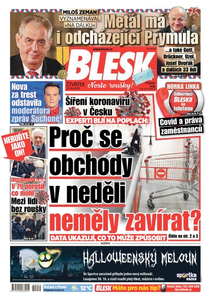 E-magazín Blesk - 29.10.2020 - CZECH NEWS CENTER a. s.