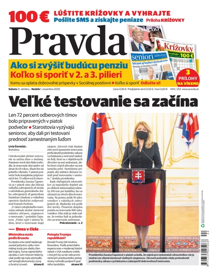 E-magazín Denník Pravda 31. 10. 2020 - OUR MEDIA SR a. s.