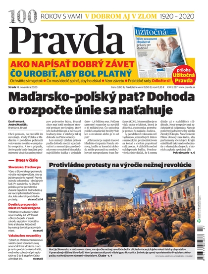 E-magazín Denník Pravda 18. 11. 2020 - OUR MEDIA SR a. s.