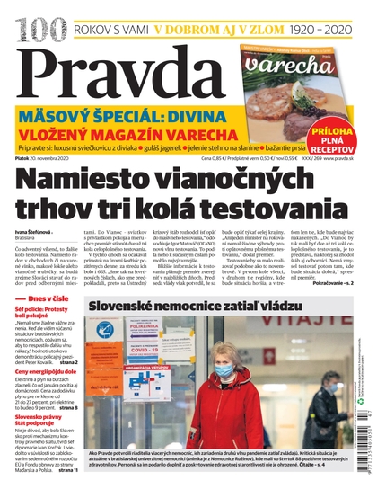 E-magazín Denník Pravda 20. 11. 2020 - OUR MEDIA SR a. s.