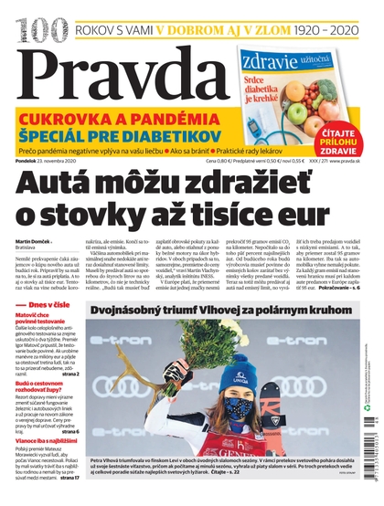 E-magazín Denník Pravda 23. 11. 2020 - OUR MEDIA SR a. s.