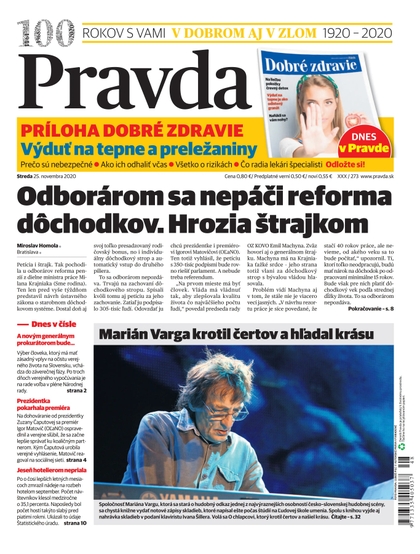 E-magazín Denník Pravda 25. 11. 2020 - OUR MEDIA SR a. s.
