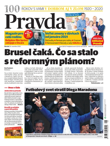 E-magazín Denník Pravda 26. 11. 2020 - OUR MEDIA SR a. s.