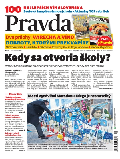 E-magazín Denník Pravda 27. 11. 2020 - OUR MEDIA SR a. s.