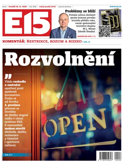 E-magazín E15 - 30.11.2020 - CZECH NEWS CENTER a. s.