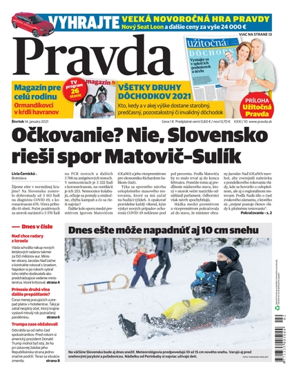 E-magazín Denník Pravda 14. 1. 2021 - OUR MEDIA SR a. s.