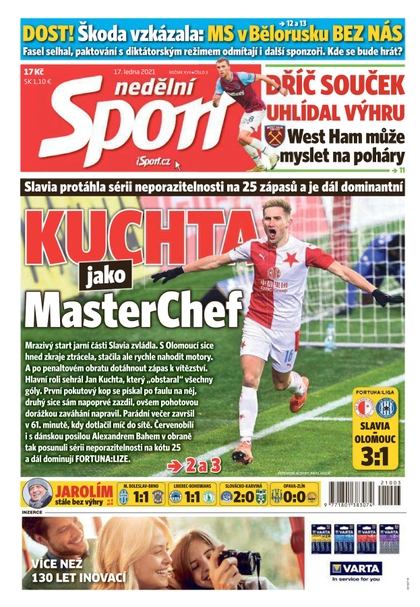 E-magazín Nedělní Sport - 17.1.2021 - CZECH NEWS CENTER a. s.