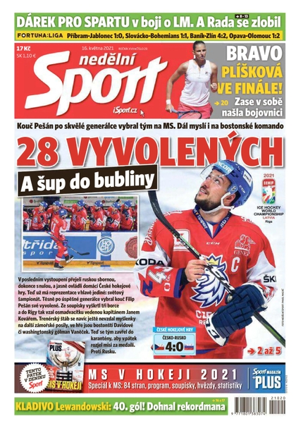 E-magazín Nedělní Sport - 16.5.2021 - CZECH NEWS CENTER a. s.