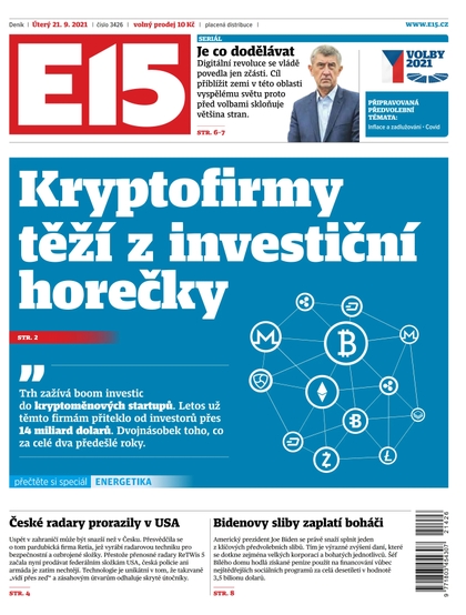 E-magazín E15 - 21.9.2021 - CZECH NEWS CENTER a. s.