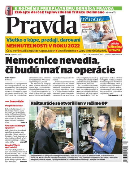 E-magazín Denník Pravda 4. 1. 2022 - OUR MEDIA SR a. s.