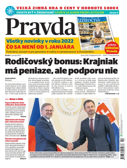 E-magazín Denník Pravda 12. 1. 2022 - OUR MEDIA SR a. s.