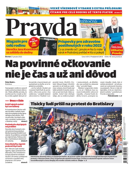 E-magazín Denník Pravda 27. 1. 2022 - OUR MEDIA SR a. s.