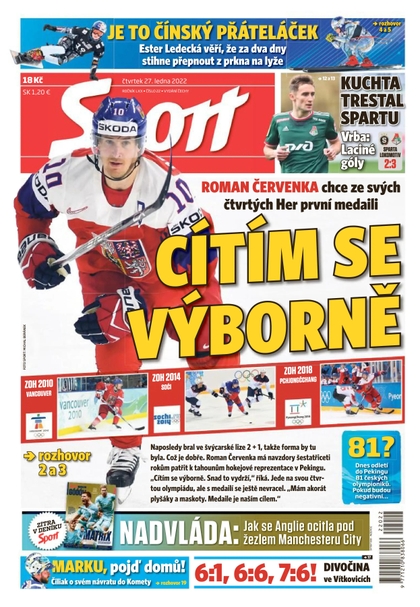 E-magazín Sport - 27.1.2022 - CZECH NEWS CENTER a. s.