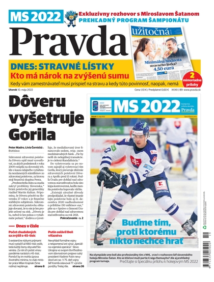 E-magazín Denník Pravda 10. 5. 2022 - OUR MEDIA SR a. s.