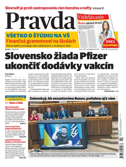 E-magazín Denník Pravda 11. 5. 2022 - OUR MEDIA SR a. s.