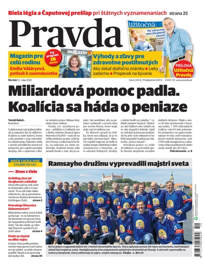 E-magazín Denník Pravda 12. 05. 2022 - OUR MEDIA SR a. s.