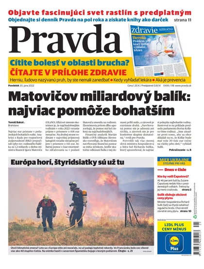 E-magazín Denník Pravda 20. 6. 2022 - OUR MEDIA SR a. s.