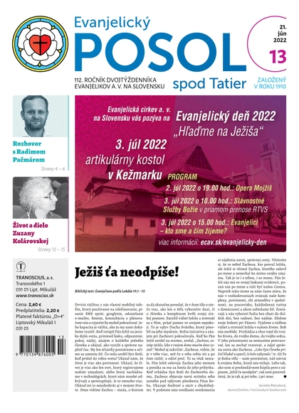 E-magazín Evanjelický POSOL spod Tatier 13/2022 - TRANOSCIUS a.s.