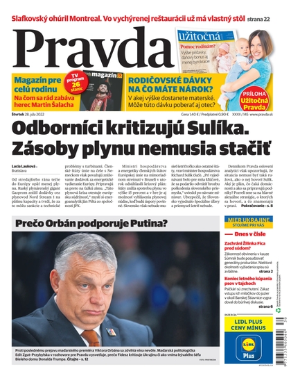 E-magazín Denník Pravda 28. 7. 2022 - OUR MEDIA SR a. s.