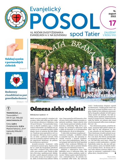 E-magazín Evanjelický POSOL spod Tatier 17-2022  - TRANOSCIUS a.s.