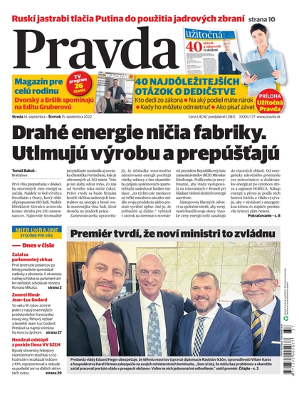 E-magazín Denník Pravda 14. 9. 2022 - OUR MEDIA SR a. s.
