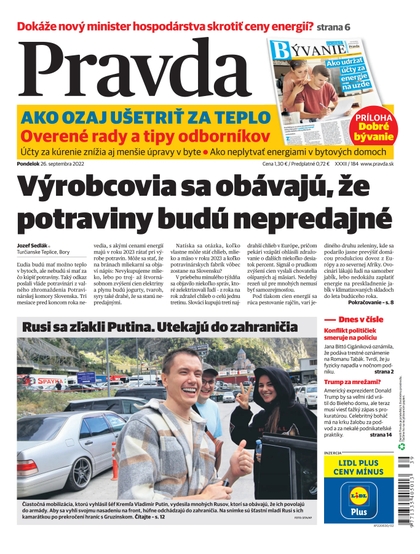 E-magazín Denník Pravda 26. 9. 2022 - OUR MEDIA SR a. s.