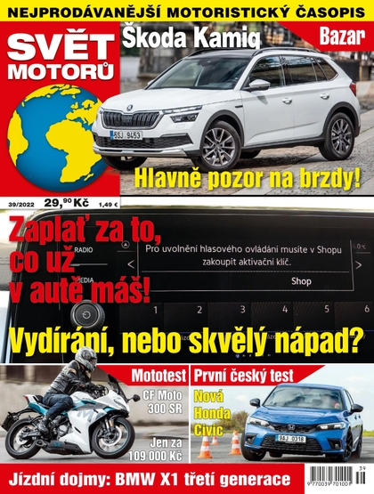 E-magazín SVĚT MOTORŮ - 39/2022 - CZECH NEWS CENTER a. s.