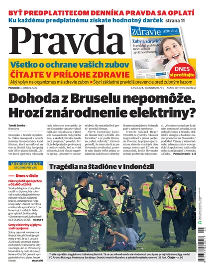 E-magazín Denník Pravda 3. 10. 2022 - OUR MEDIA SR a. s.