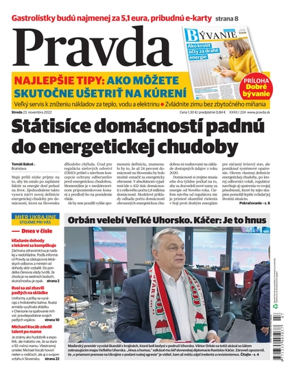 E-magazín Denník Pravda 23. 11. 2022 - OUR MEDIA SR a. s.