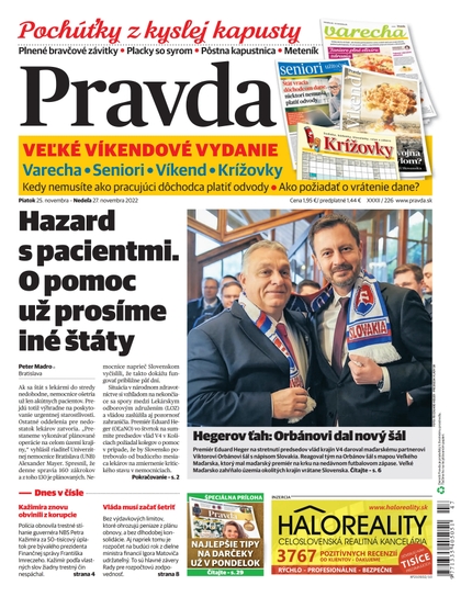 E-magazín Denník Pravda 25. 11. 2022 - OUR MEDIA SR a. s.