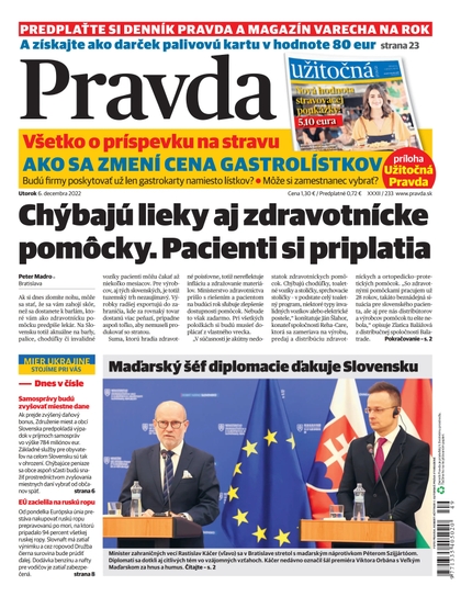 E-magazín Denník Pravda 6. 12. 2022 - OUR MEDIA SR a. s.