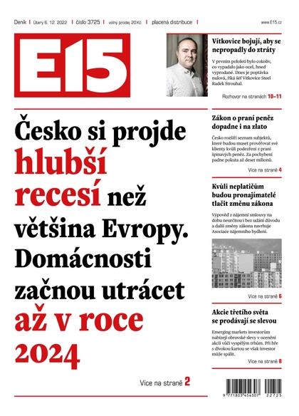 E-magazín E15 - 6.12.2022 - CZECH NEWS CENTER a. s.