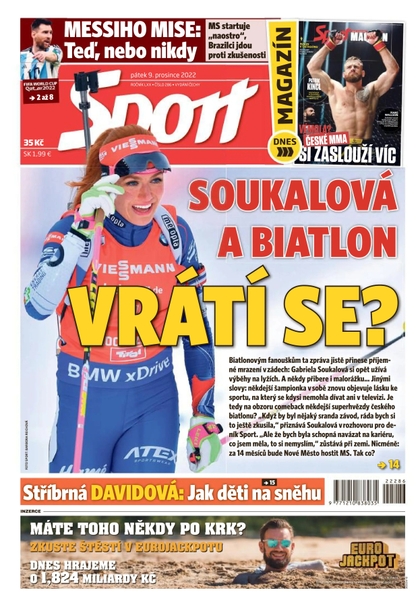 E-magazín Sport - 9.12.2022 - CZECH NEWS CENTER a. s.
