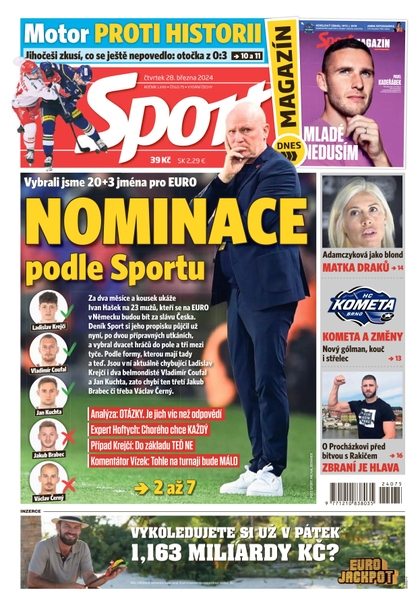 E-magazín Sport - 28.3.2024 - CZECH NEWS CENTER a. s.