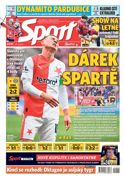 E-magazín Sport - 22.4.2024 - CZECH NEWS CENTER a. s.