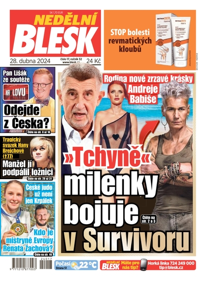 E-magazín Nedělní Blesk - 28.4.2024 - CZECH NEWS CENTER a. s.