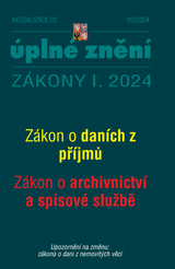 E-kniha Aktualizace I/2 / 2024 - o daních z příjmů, o archivnictví a spisové službě - Sbírka zákonů